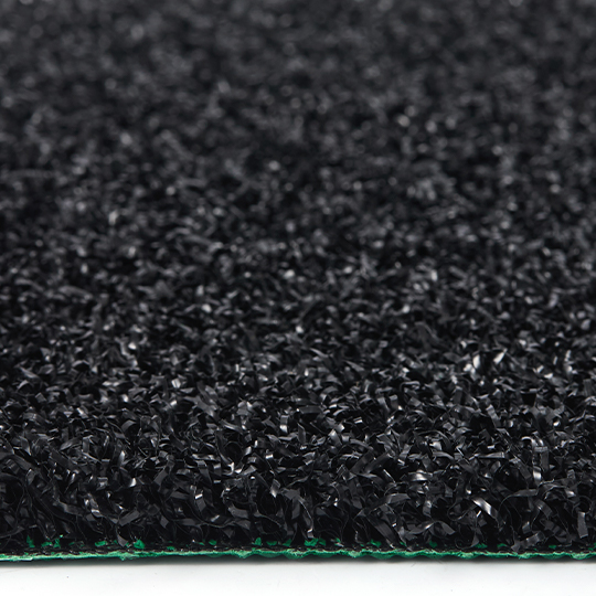 Dense black Hyrox turf pile close-up