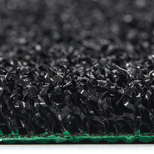 Hyrox turf fiber and backing edge close-up